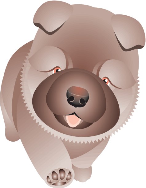 矢量插图的卡通狗图片下载