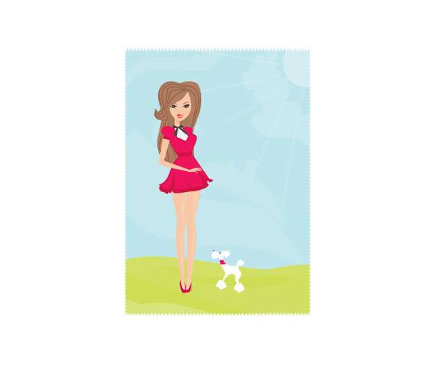 性感的女孩和她的狗图片下载