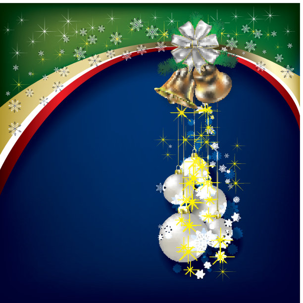 抽象背景与圣诞装饰和手铃图片下载