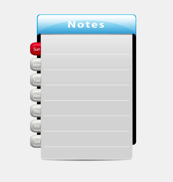 矢量周笔记模板图片下载