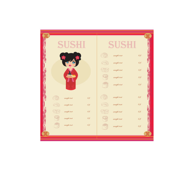 传统日本食物的模板图片下载