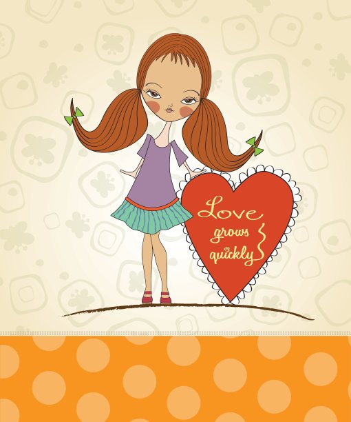 恋爱中的漂亮女孩图片下载