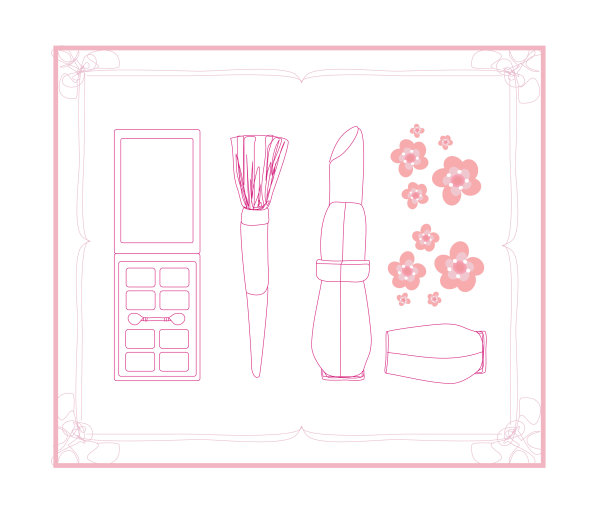 化妆品套装，用于时装设计图片下载