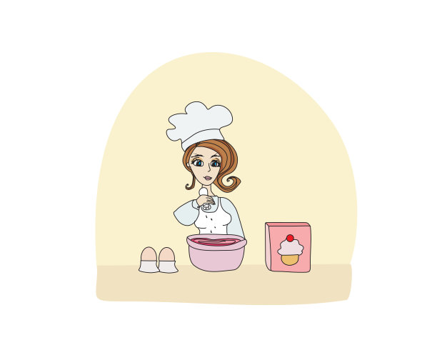 家庭主妇烤了一个美味的蛋糕图片下载