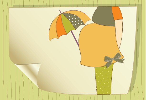 婴儿通告卡与美丽的孕妇图片下载