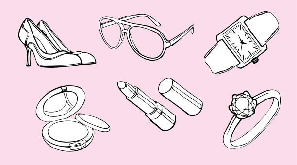 女性风格设计元素图片下载