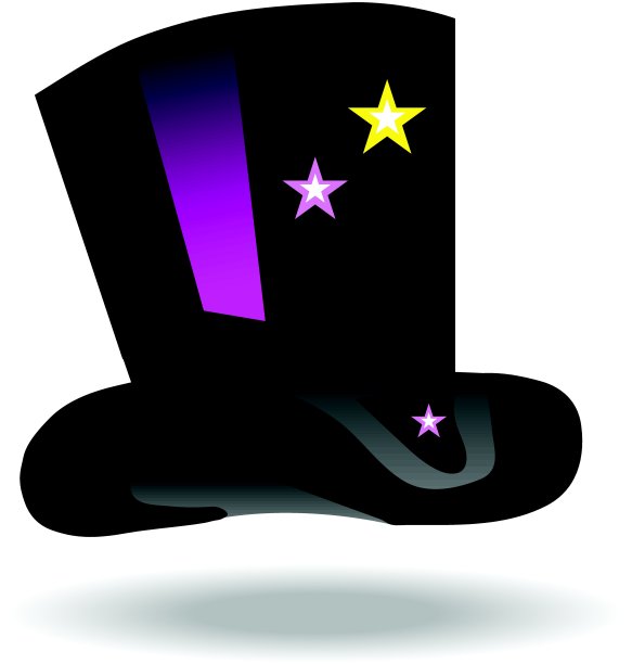 魔术帽图标与星星图片下载