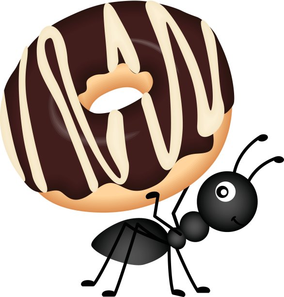 蚂蚁带着甜甜圈图片下载