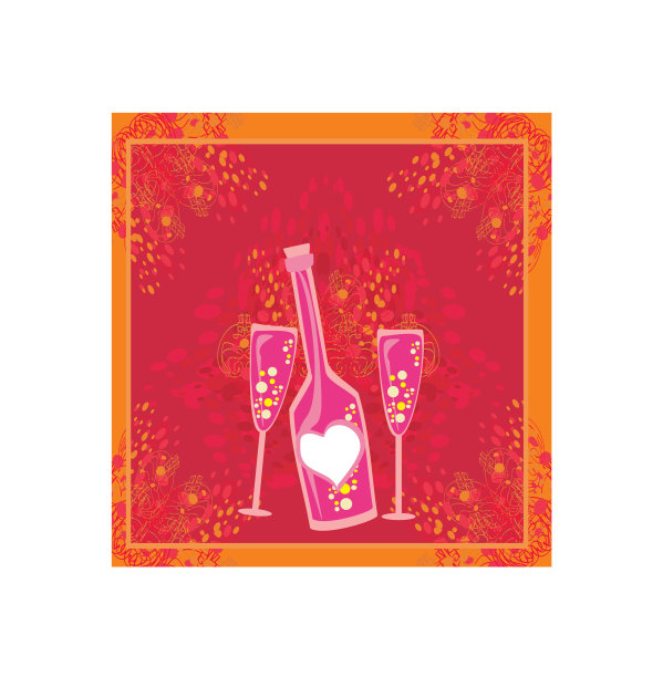 生日鸡尾酒会邀请函图片下载