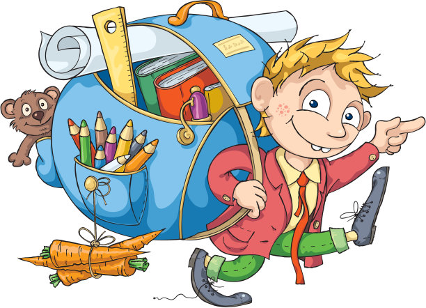 男孩去上学图片下载