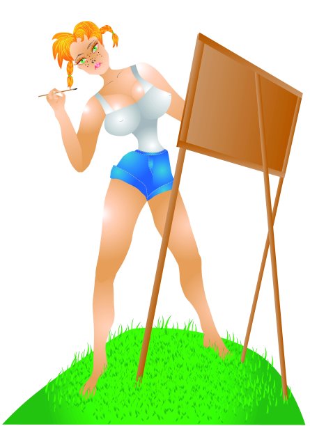 红发艺术家图片下载