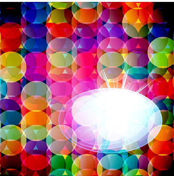 抽象的马赛克背景由彩色的圆圈。向量Illu图片下载