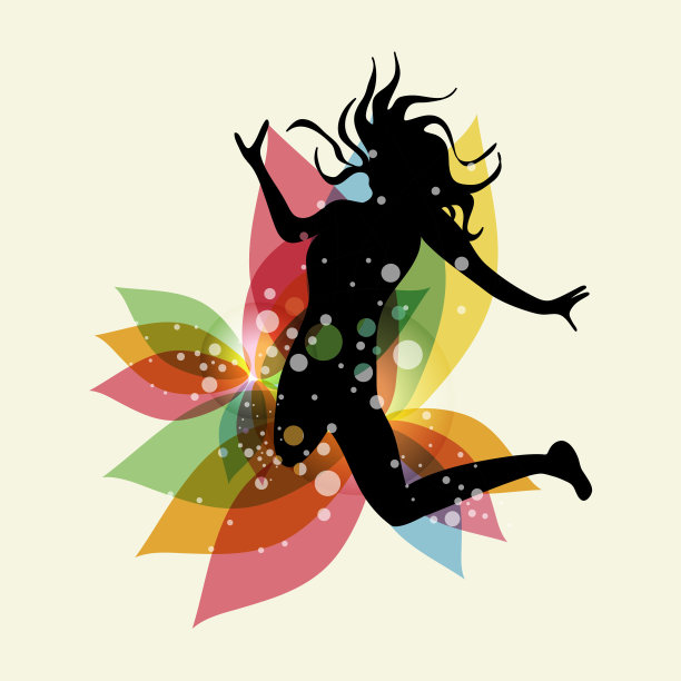 多色自由的女性图片下载