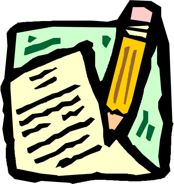 黄色的铅笔在白纸上图片下载