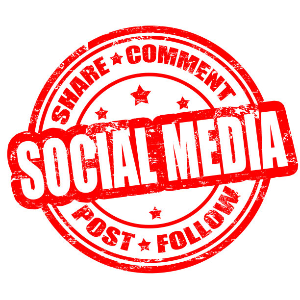 社交媒体的邮票图片下载