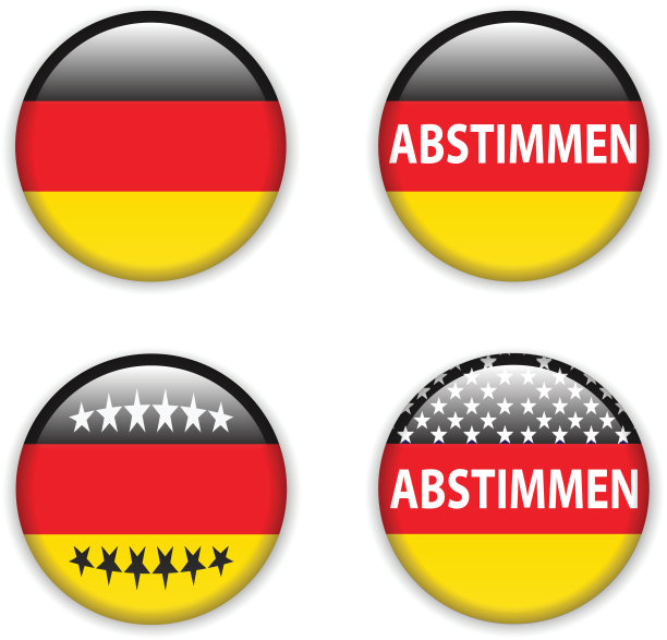 为德国选举空投票徽章按钮图片下载