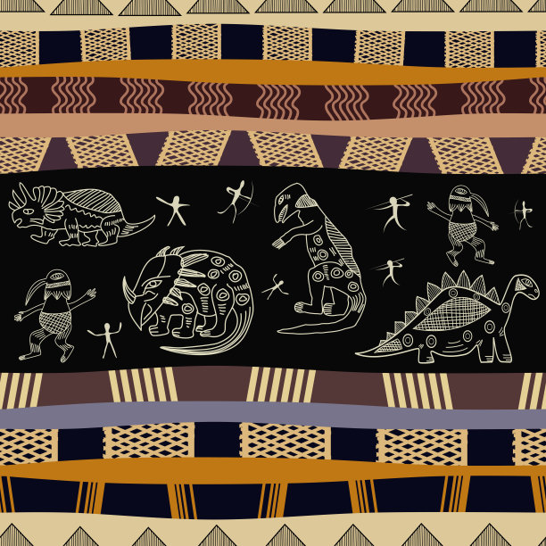 无缝纹理与恐龙的图像图片下载