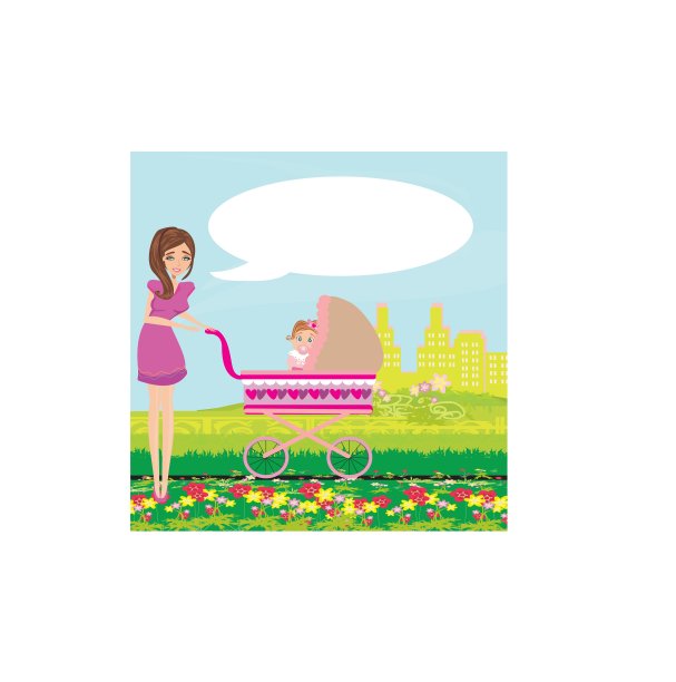 妈妈和女儿在公园里图片下载