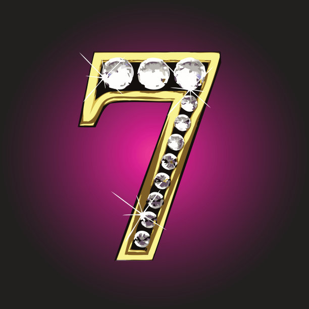 向量黄金数字与钻石图片下载