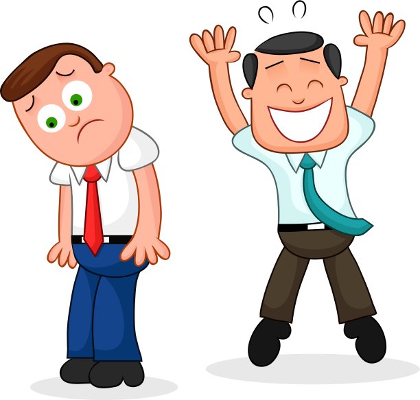 一个快乐，一个悲伤。图片下载