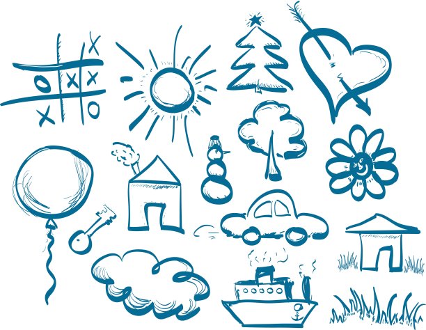 手绘符号集图片下载