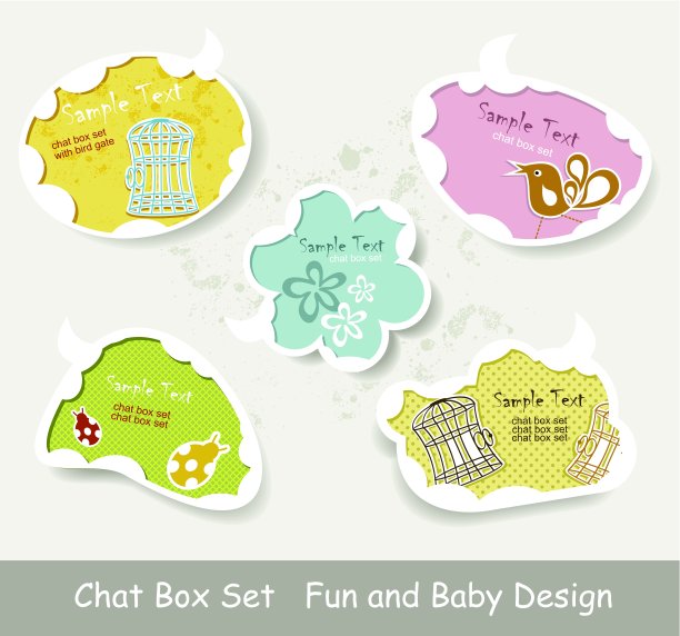 向量概念灯泡。宝宝聊天泡泡图片下载