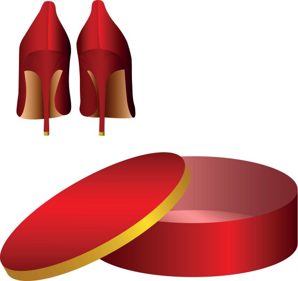 红鞋和鞋盒图片下载