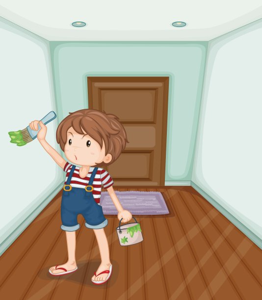 男孩画图片下载