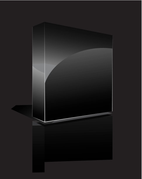 黑色三维盒子图片下载