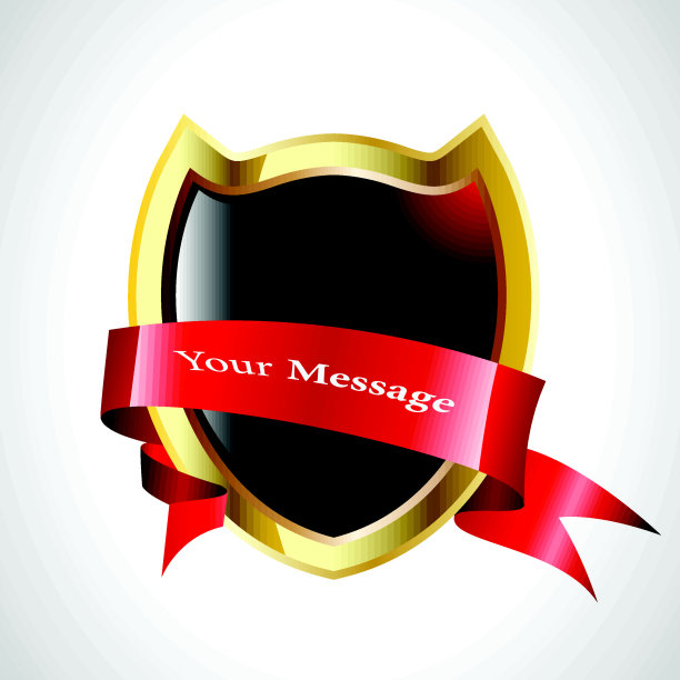 矢量抽象屏蔽带图片下载