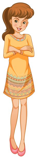 一个微笑着站着的女人图片下载