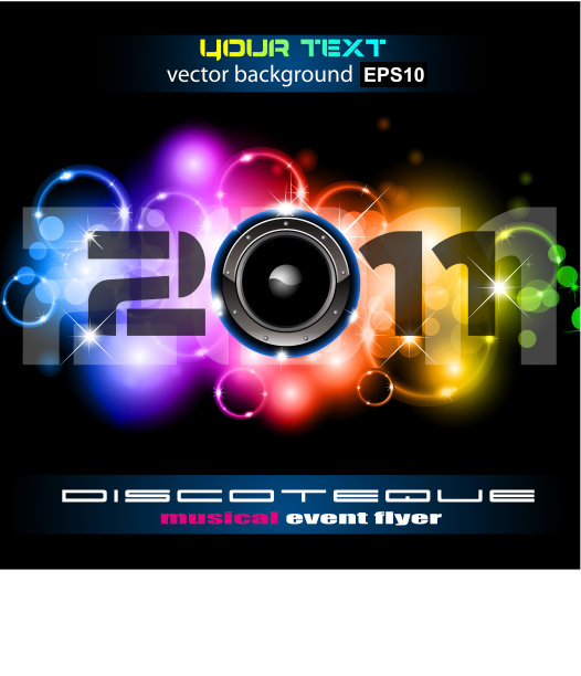 新年庆祝背景与闪光和彩虹颜色图片下载