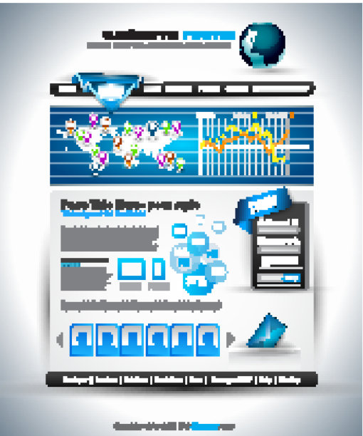 复杂的网站模板-优雅的设计图片下载