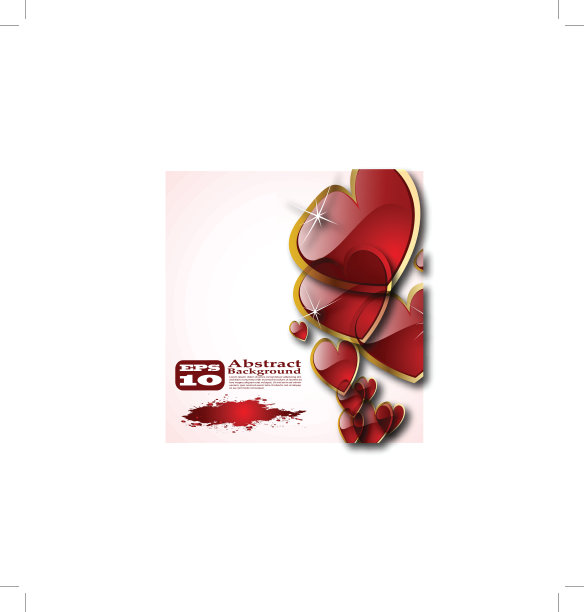 向量抽象心背景eps 10图片下载