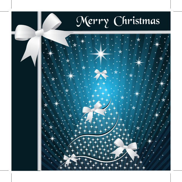 圣诞树和彩带图片下载