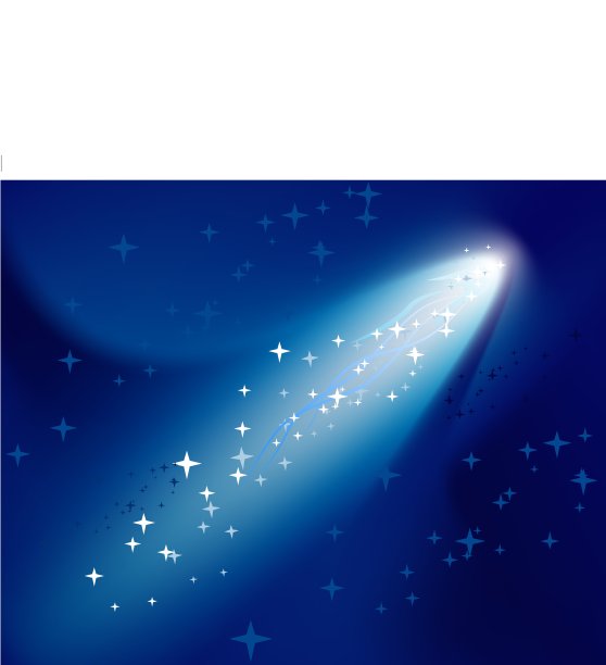 彗星在深蓝色的天空图片下载