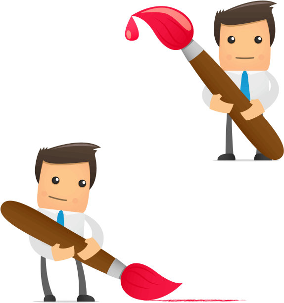 一套有趣的卡通经理图片下载