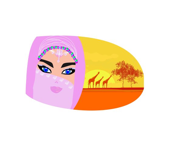 撒哈拉的阿拉伯妇女图片下载