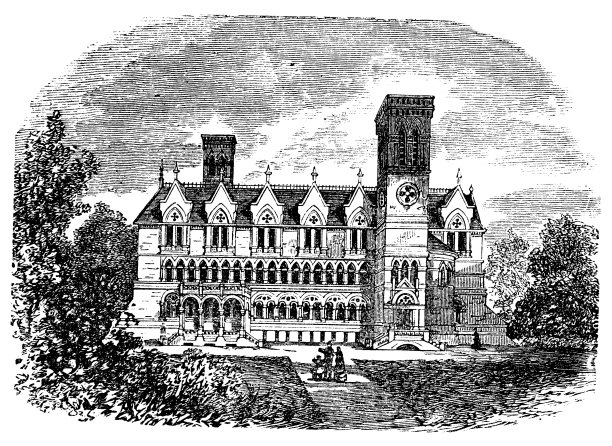 普渡大学，西拉法叶，印第安纳州，复古雕刻图片下载