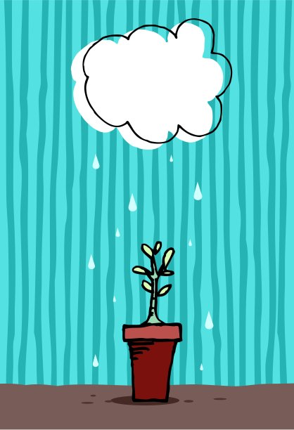 植物在雨中生长/生长图片下载