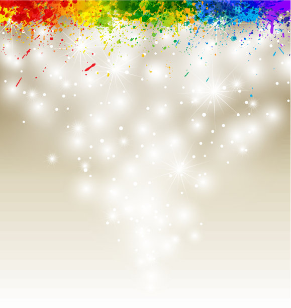 彩色颜料溅到艺术品上。雪矢量背景eps10图片下载