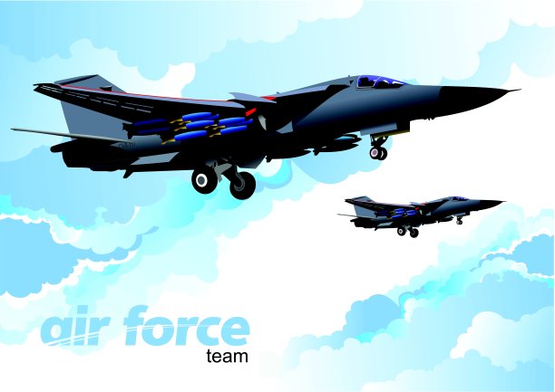 空军的团队。矢量图图片下载