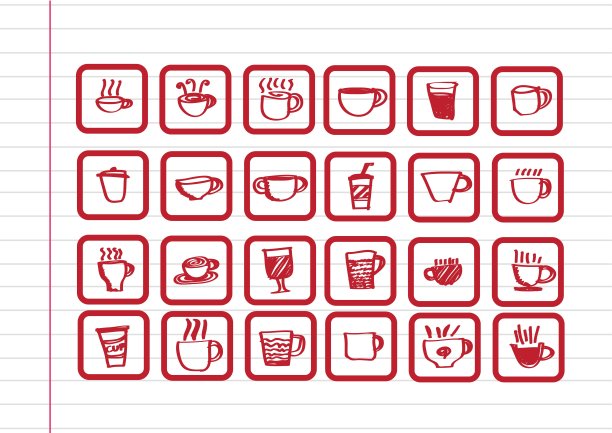 咖啡杯套手绘图片下载