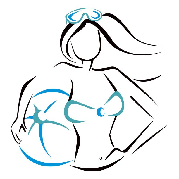 女人在海滩图片下载