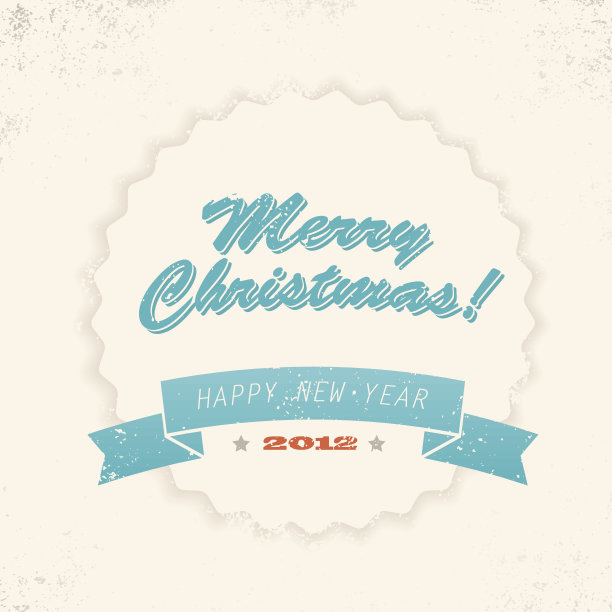 简单的复古圣诞贺卡图片下载