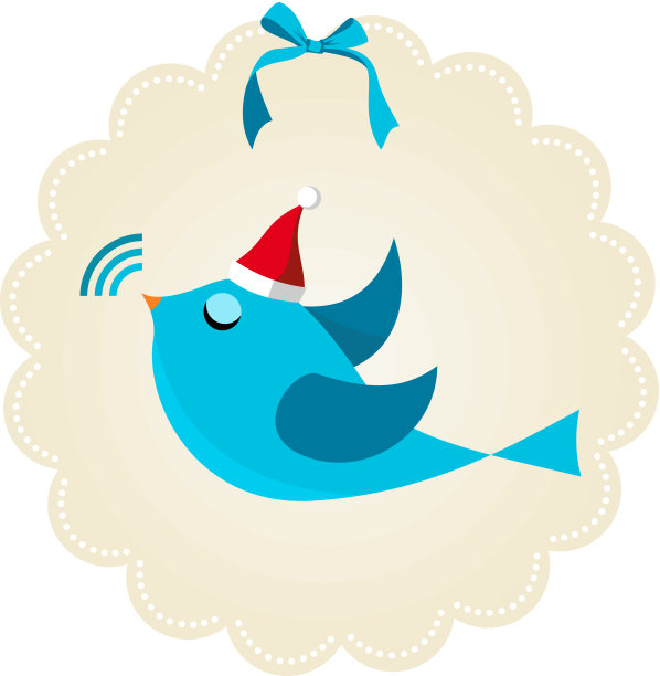 圣诞时节叽叽喳喳的小鸟图片下载