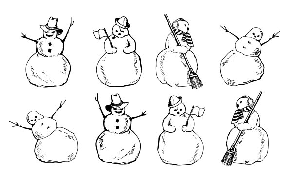 卡通雪人图片下载