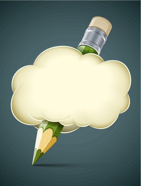 创意的艺术概念铅笔在云图片下载