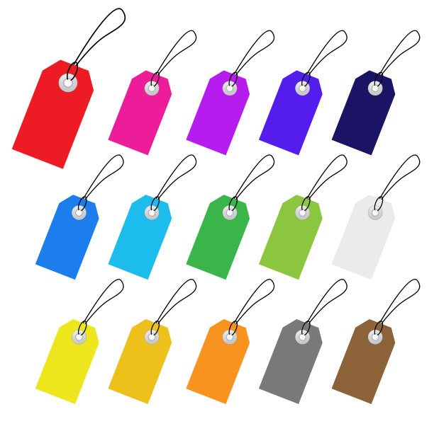 一套多色矢量标签营销设计。完美的我们图片下载