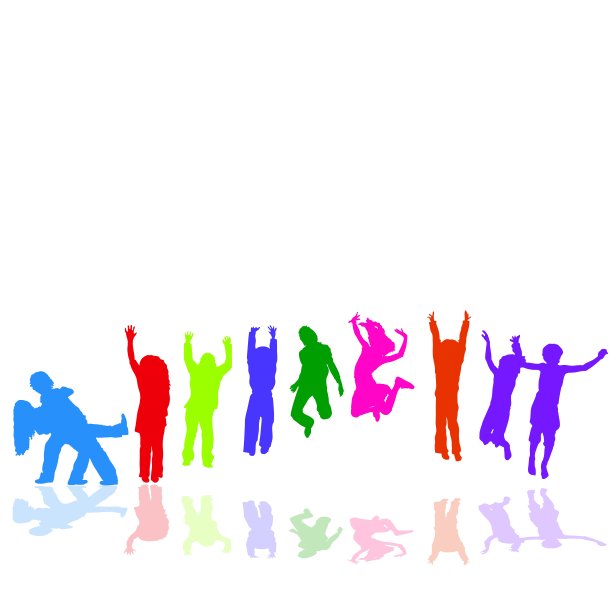 孩子们跳,玩,民主党全国委员会图片下载